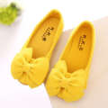 2024 New Girl Spring and Autumn Princess Student Suede Bean Children's Bow Single Shoes. 
