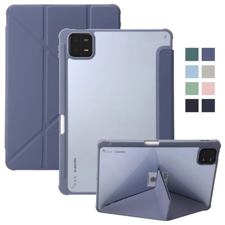 Stand case For Xiaomi Pad 6 Case 11 Smart Folio Leather Acrylic Back Stand Cover For Xiaomi Mi Pad 6 Xiaomi Pad 6 Pro Case with Pen Holder