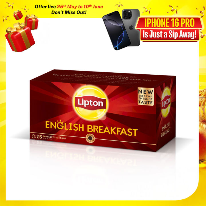 Lipton English Breakfast Tea 25 Tea Bags | Rich Intense Black Tea