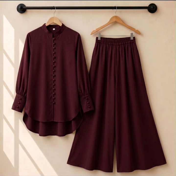 TRENDZ.PK%20Women's%20Trendy%202%20Piece%20Co-Ord%20Set%20-%20Solid%20Color%20Button%20Down%20Kurta%20with%20Wide%20Leg%20Palazzo%20Trouser%20Suit%20TS-35%20-%20Image%204