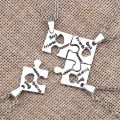 Best Friends Necklace 4-Piece-set Female Puzzle Letter Pattern Pendant Collar Zinc Alloy BFF Friendship Jewelry Choker Gift. 
