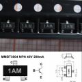 10pcs 2N3904 1AM SOT-23 NPN Transistor SMD. 