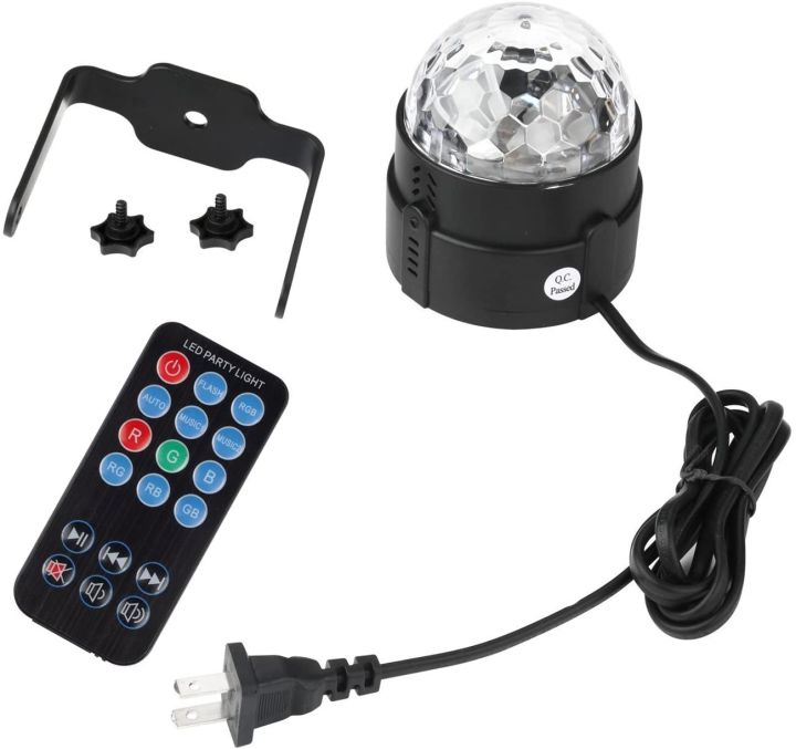 Disco Light with Mood Light Mode, 7 RGB Color Changing, Timer and Dimmable Function, 2 in 1 Sound Activated Disco Ball Light for Party Kids' Birthday Home Bedroom ORIGINAL UK ZONE STOCK