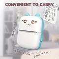Rechargeable With 1 Paper Roll Thermal Printer Cute Office Mini Portable Photo Label Students Wireless Bluetooth Pocket Pictures Printer Bluetooth Mobile Photo Portable Thermal Printer Record Sticker Label Printer Note random color will be deliver. 