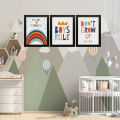 Set of 3, Children Room Minimalist Frames, Wall Hanging Frames for Children Room Decoration, Children Room Wall Decoration - Raqeeq KF12. 
