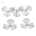 20pcs Metal Hollow End Flower Bead Caps 30mm DIY Jewelry Findings. 