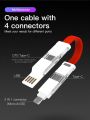 All In One Multi Charging cable 6 in 1 Long & 3 in 1 Mini Cable Keyring Magnetic USB Keychain Cable. 