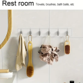 6Row Multipurpose Hooks Nail-free Transparent Holder Strong Self Adhesive Wall Hook Kitchen Bathroom Traceless Hanger Stickers.. 