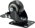 2.5 inch Swivel Caster Wheels,Rubber Base with Brake & Top Plate & Bearing Heavy Duty, Total Capacity 600lbs (Pack of 4). 