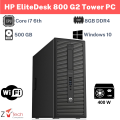 HP EliteDesk 800 G2 Tower PC - Core i7 6th Gen - 8GB DDR4 RAM - 500GB Hard Disk - 400W PSU - WiFi - Windows 10  -  Z Tech Computers. 