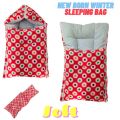 New Born Baby Sleeping Bag, Flees Winter Cap Set Multicolor. 