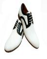 White & Black Rubber & Synthetic Leather  Formal Shoes for Men. 