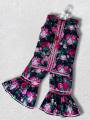 Baby dress Summer lawn printed 2pc frock for girls (Random Design). 