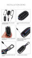 Toyota Fortuner Key Cover With Metal Shell 4 Button - Model 2016-2022. 