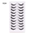 10 Pairs Wispy Natural Fake Eyelashes Manga Lashes Short Lashes Cat Eye Look False Eyelashes. 