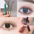 Silk Fiber Matte Mascara Makeup Ultra-Fine Brush Lengthens Eyelashes Waterproof Fast Dry Brown Black Curling Mascara Comestic. 