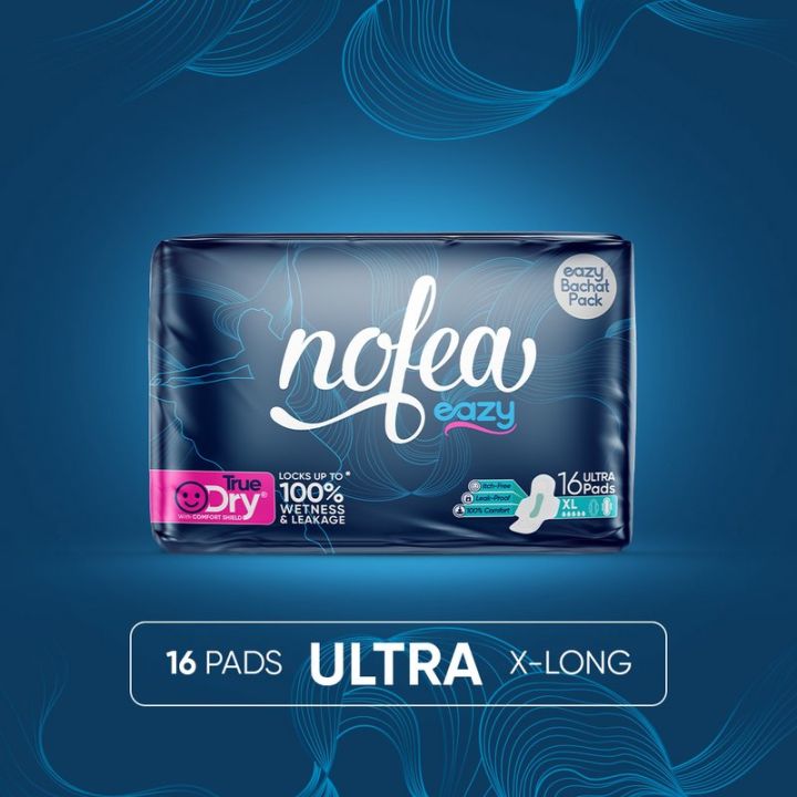 NoFea Eazy Napkin/Sanitary Pad Ultra Extra Long 16 Pack