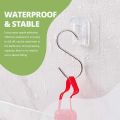 1 Pair - Self Adhesive Double Layer Wall Hooks, No Drill No Nail Double Sided Adhesive Wall Hooks. 
