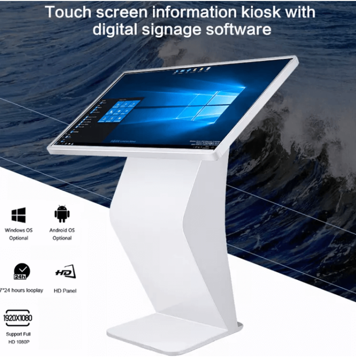 Maverik Interactive Touch Kiosk ’32 Inch perfect for both private and public organizations looking to broadcast and share information