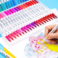 Double Head Markers Manga Art Brush Pen  & Fineliner Pen Set For Lettering, Art, Sketch & Drawing Graffiti Pen. 