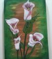 Beautiful handmade acrylic calla lily canvas painting size 12 x 18. 