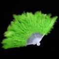 Factory price Hot saledongcheng 9 Colors New Costume Wedding Showgirl Dance Folding Hand Feather Fan Fancy. 