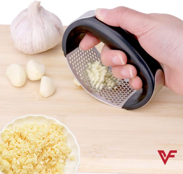 Garlic Presses Potatoes Masher Stainless Steel Kitchen Manual Gadgets Garlic Press Crusher Rocker Rocking Mincer Squeezer Kitchen Tool