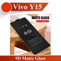Vivo Y15 9D Matte Glass Protector, Full Edge To Edge Black Screen Protector For Vivo Y15. 