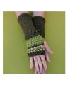 Light & Dark Green Wool Gloves for Women. 