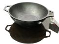 Cast Iron Wok 9 without lid & base", Krucible Kitchen,  non stick karahi small size,  Non Stick Cooking Wok, Black Karahi, Premium Series. 