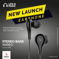 Sigma Stereo Earphones S15 – Hi-Definition Stereo In-Ear Headphones with Inline Remote Control, Premium Stereo Headset, Powerful Bass, Clear Sound, Comfortable fit and Microphone in Black/White. 