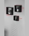 SET OF 3 PIECES CUBICLE WALL HANGING SHELF DARK BROWN. 