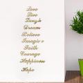 【DM bag factory Store】Wall Stickers Decals Silver Mirror Effect Word Art Stair Decals Home Decor. 