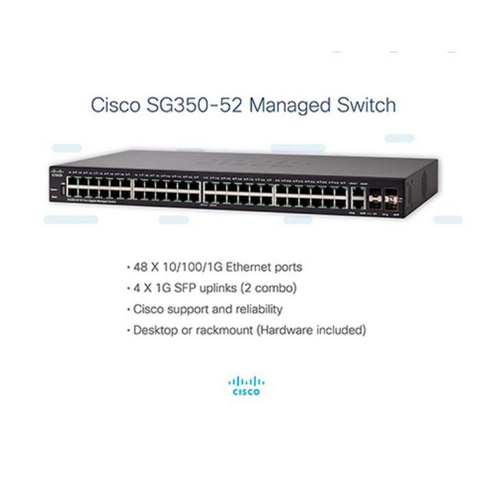 Cisco Small Business SG350-52 - switch - 52 ports - managed - rack-mountable  /  SG350-52