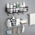 Triangle Self-Adhesive Metal Bathroom Corner Rack Storage Shelves. 