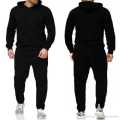 Code Winter Plain Black Tracksuit Plain Black Hoodie Trouser Tracksuit For Men. 
