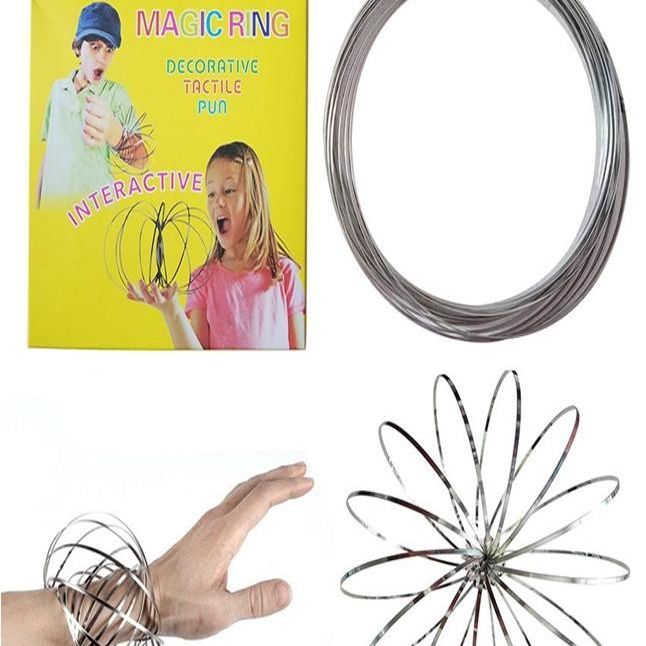 GST Magic Spring Funny Relax Fidget Toy Stainless Steel Flow Ring ...