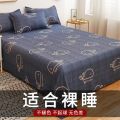 Washed cotton sheets single-piece student dormitory summer single-person brushed quilt single-double quilt pillow cover three-piece male. 