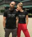 Love Her Him Couples Tshirts Matching Couple Shirts Anniversary Gift birthday valentines day gifts-pack of 2. 