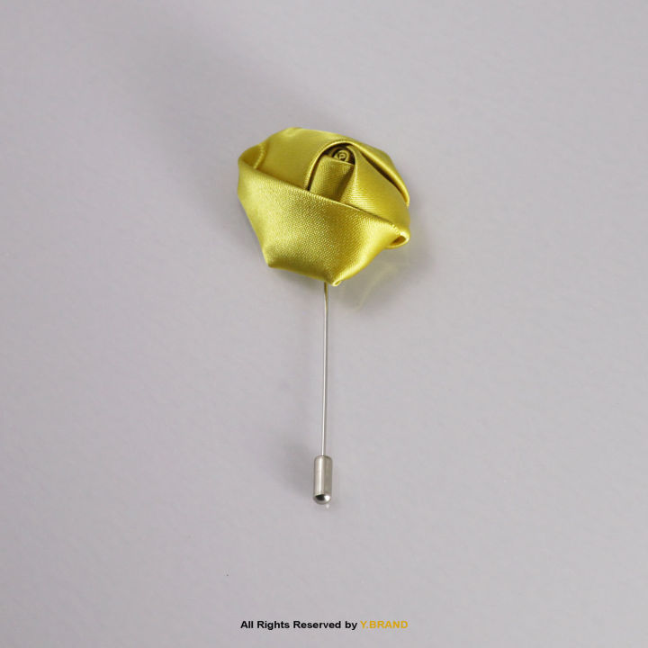 Y.BRAND-YELLOW ROSE LAPEL PIN for men-LP-010