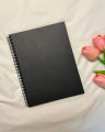 Black Scrap Book Spiral - 17 Sheets Card Paper - A4,A5 And A6 Sizes - By Paper Cuts Paper Products. 
