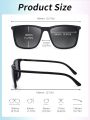 Polarized Driving Sunglasses Retro Square UV protection Classic Sun Glasses Men. 
