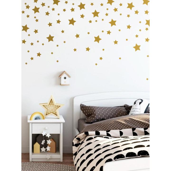 WallsArt Store Star Wall Decals - Gold Star Decals, Nursery Wall Decals, Star Wall Stickers, Removable Wall Decals, Kids Wall Decor , Nursery Decor
