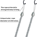 Curtain Tiebacks Ropes Metal Holders Cord for Thin or Thick Window Drapes 4 Pack Curtain Holdbacks with 4 Metal Screw Hooks Silver. 