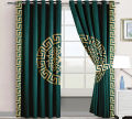 Premium Splendid Blackout Velvet Curtains Black White ( 2 Curtain set ). 