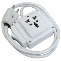 Universal 3 pin Socket Extension Board with Flexible Two Core Round Cable and Without Cable. 