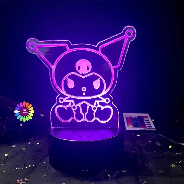 %E3%80%90HOT%E3%80%91%203D%20Night%20Light%20Kuromi%20Sanrio%20Anime%20Character%207/16%20Color%20Band%20Remote%20Control%20LED%20Night%20Light%20Bed%20Room%20Decoration%20Birthday%20Gift%20-%20Image%204