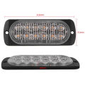 4 Pcs 12-Led Amber Flash Flashing Recovery Strobe Car Emergency Signal Led Orange Grill Breakdown Light Fog Light Beacon. 