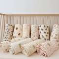 Class A children's pure six layer gauze bath all cotton towel, summer cool newborn baby hug blanket, pillow towel. 