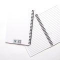 Blue & Peach Minimal Floral Spiral Notebook | Lined Pages, Soft Cover, Cute Aesthetic Stationary. 